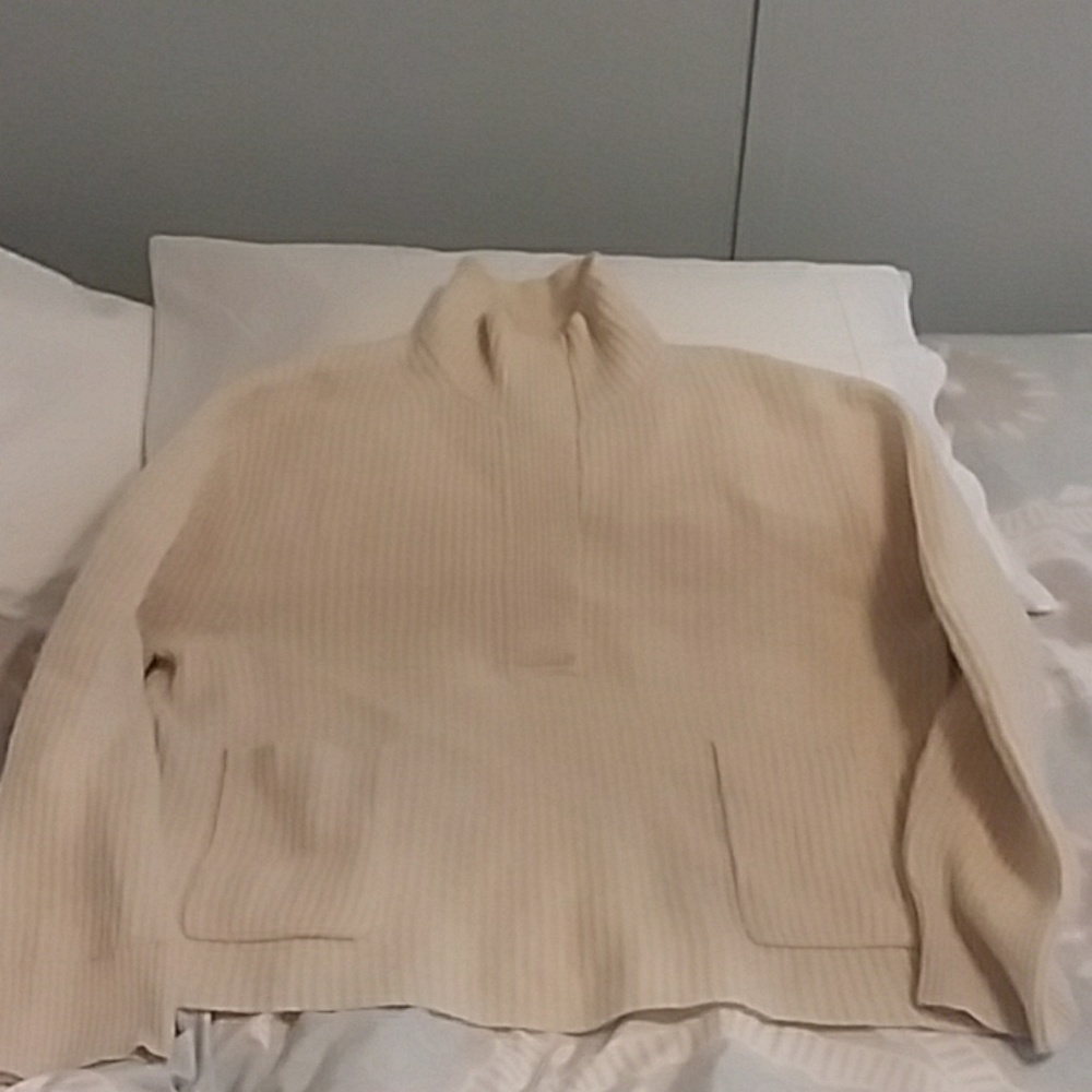 Jcrew Wool Mockneck beige sweater